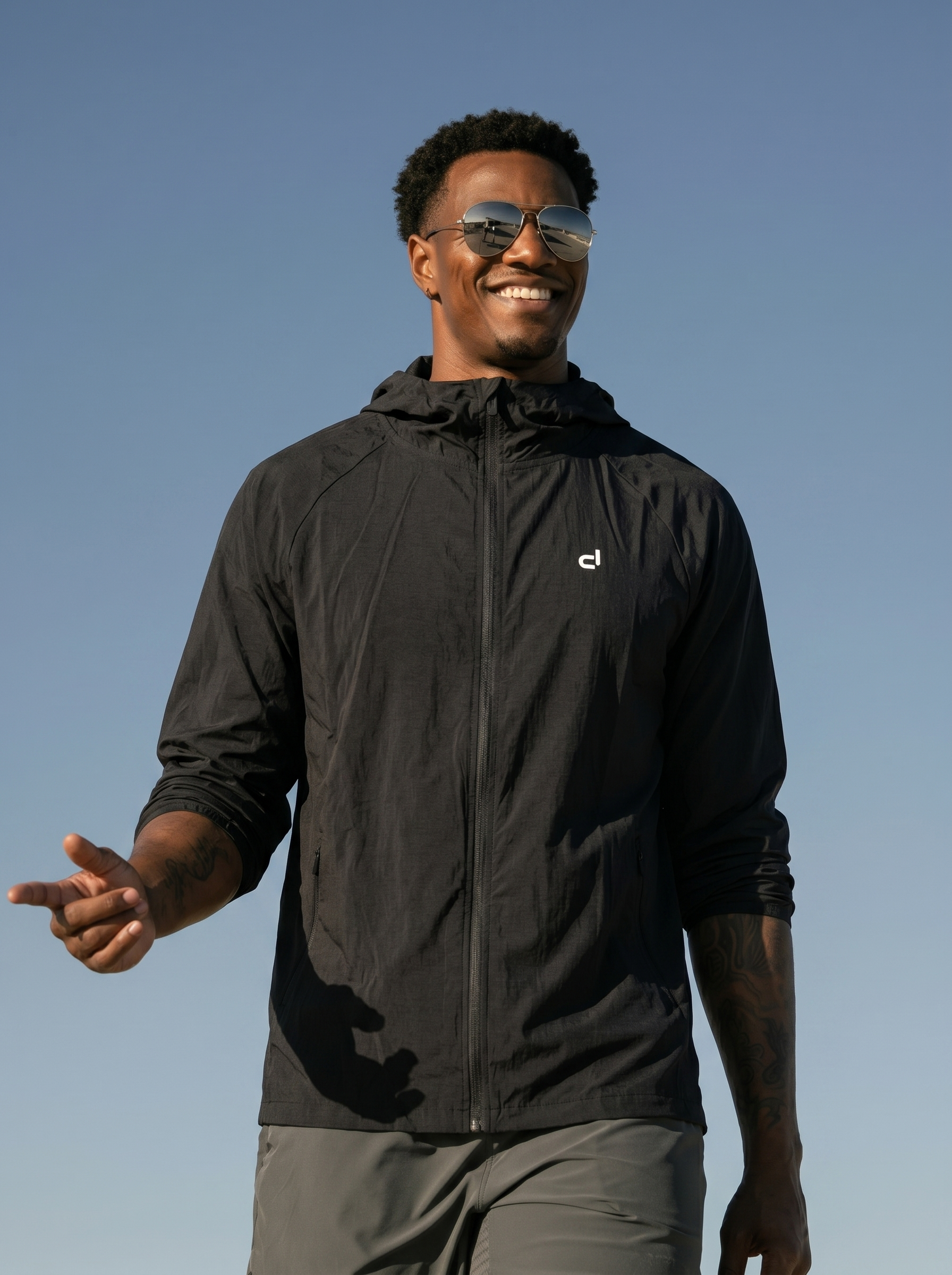 Devtrek Full Zipper Hooded Jacket (Black)